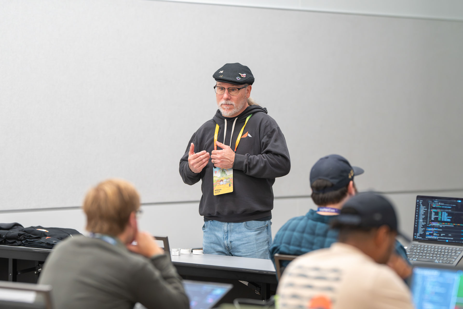 GopherCon US 2026 — Bill Kennedy teaching at the front of the Ultimate Practical AI workshop.