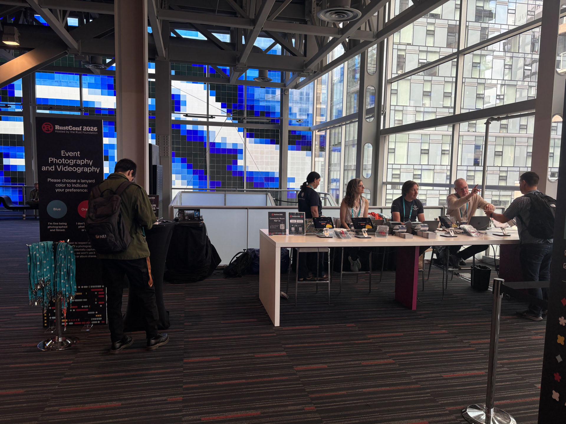 RustConf 2026 — the photography and videography preference table at registration.