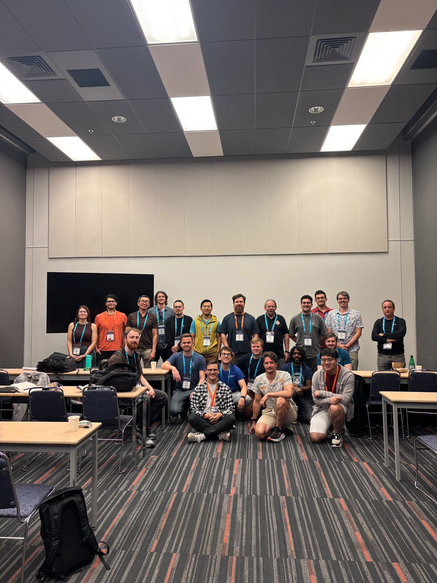 RustConf 2026 — the async Rust actors workshop class gathered for a group portrait.
