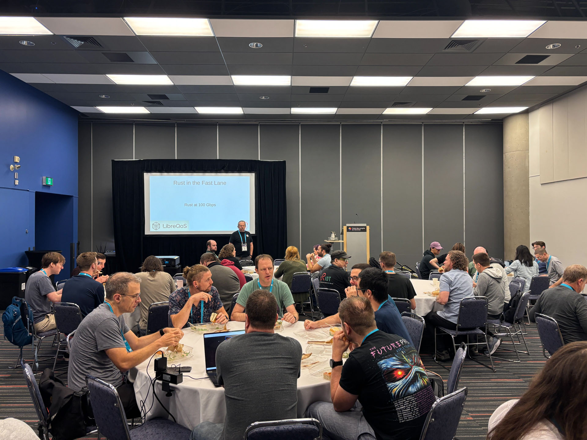 RustConf 2026 — a full community room for the Rust in the Fast Lane session.