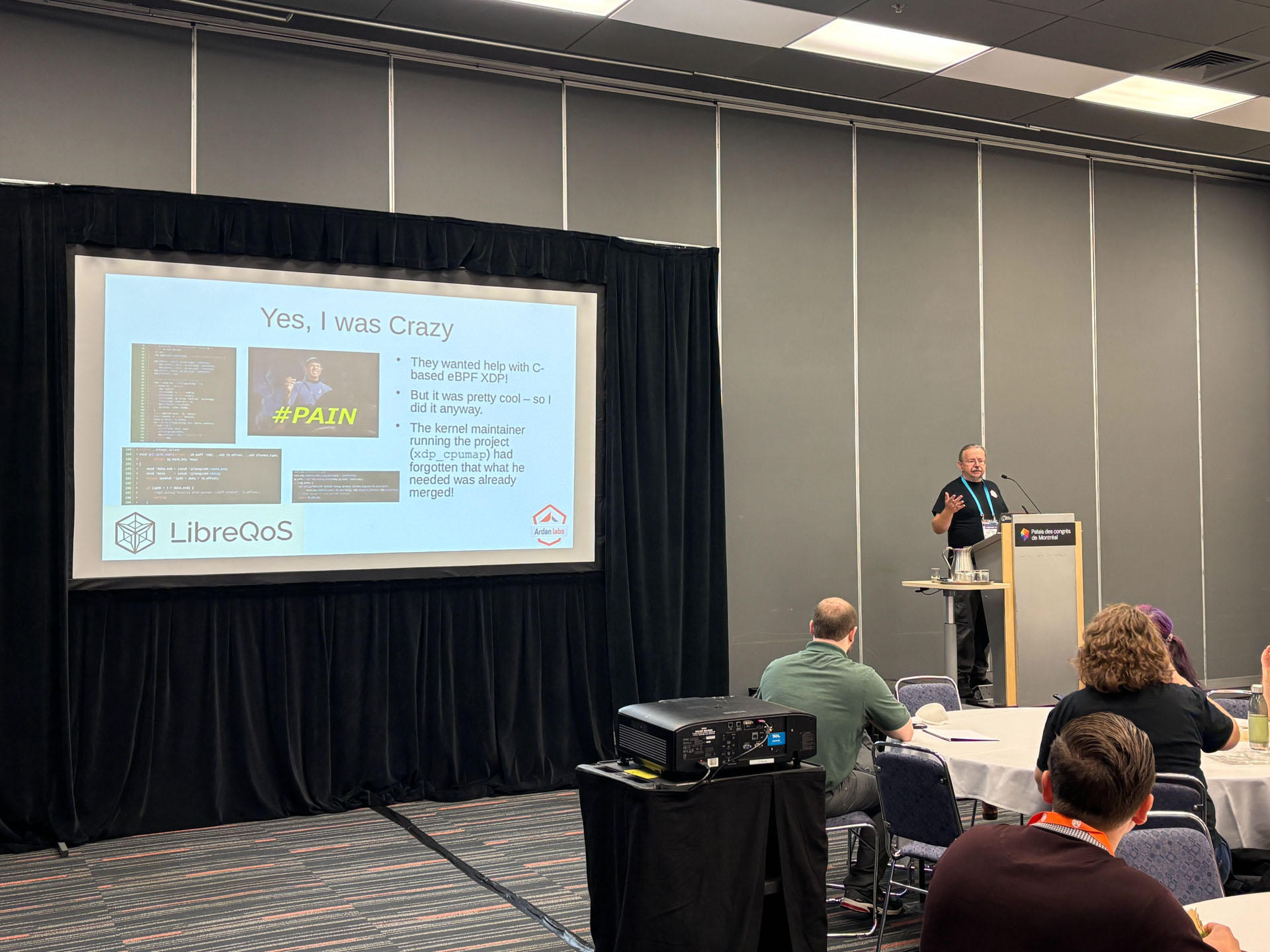 RustConf 2026 — a wide view of Herbert Wolverson's Rust in the Fast Lane talk.