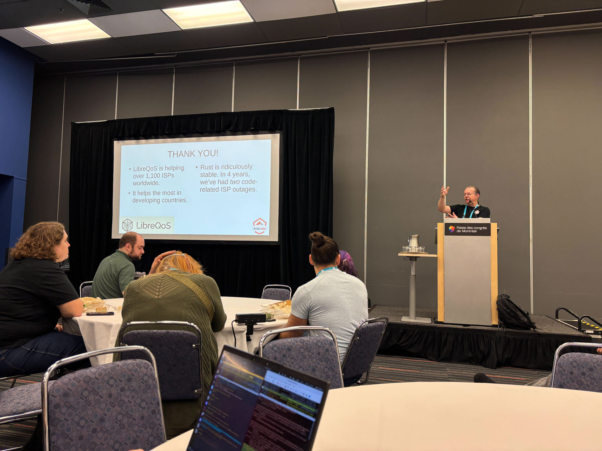RustConf 2026 — Herbert Wolverson sharing how LibreQoS serves ISPs worldwide.